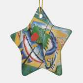 Kandinsky Red Oval Abstract Artwork Green Yellow Keramisch Ornament (Links)