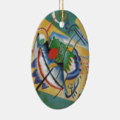 Kandinsky Red Oval Abstract Artwork Green Yellow Keramisch Ornament (Rechts)