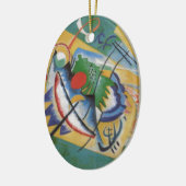 Kandinsky Red Oval Abstract Artwork Green Yellow Keramisch Ornament (Links)