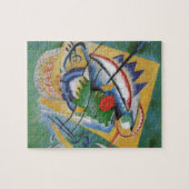 Kandinsky Red Oval Abstract Artwork Green Yellow Legpuzzel (Horizontaal)