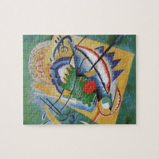 Kandinsky Red Oval Abstract Artwork Green Yellow Legpuzzel (Horizontaal)
