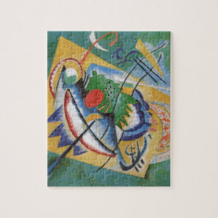 Kandinsky Red Oval Abstract Artwork Green Yellow Legpuzzel