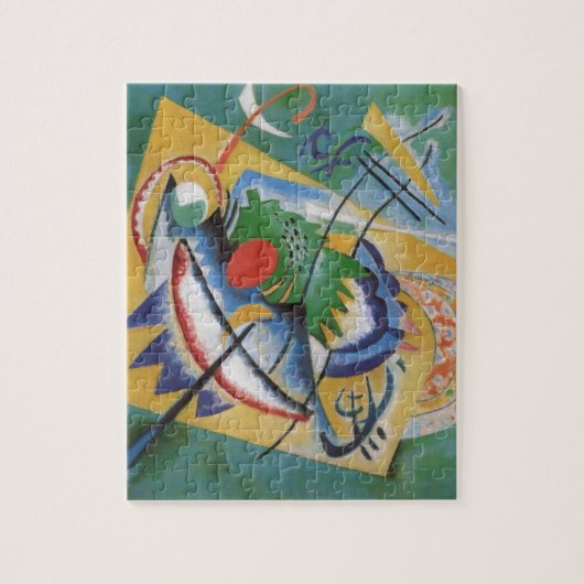 Kandinsky Red Oval Abstract Artwork Green Yellow Legpuzzel (Verticaal)