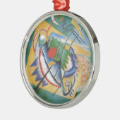 Kandinsky Red Oval Abstract Artwork Green Yellow Metalen Ornament (Links)