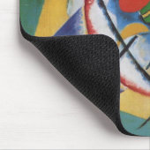 Kandinsky Red Oval Abstract Artwork Green Yellow Muismat (Hoek)