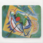 Kandinsky Red Oval Abstract Artwork Green Yellow Muismat (Voorkant)