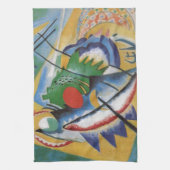 Kandinsky Red Oval Abstract Artwork Green Yellow Theedoek (Verticaal)