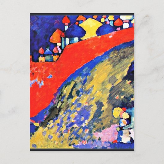 Kandinsky - Red Wall Destiny Briefkaart (Voorkant)