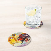 Kandinsky Red Yellow Blue Abstract schilderen Ronde Kartonnen Onderzetter (Insitu)