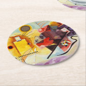 Kandinsky Red Yellow Blue Abstract schilderen Ronde Kartonnen Onderzetter (Gebogen)