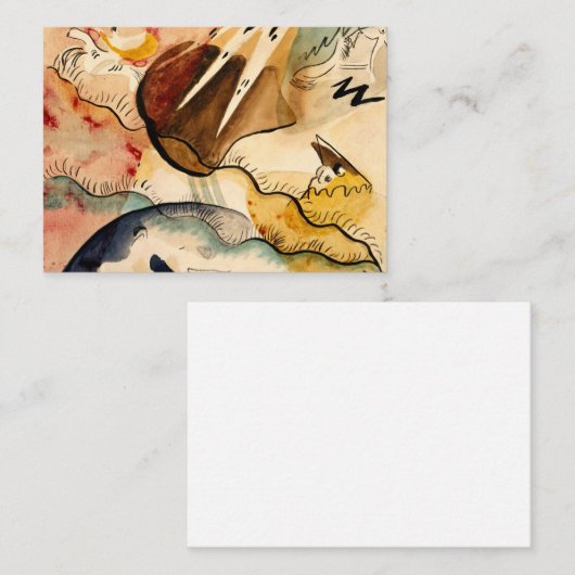 Kandinsky - Regenlandschap, abstracte kunst Notitiekaartje (Voorkant / Achterkant)