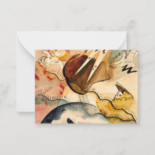 Kandinsky - Regenlandschap, abstracte kunst Notitiekaartje