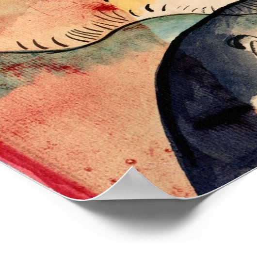 Kandinsky - Regenlandschap, abstracte kunst Poster (Hoek)