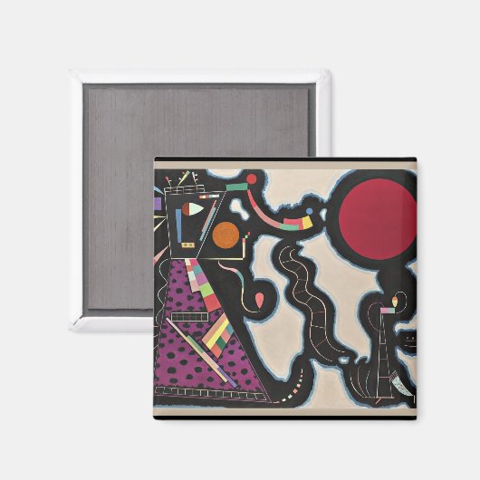 Kandinsky - Rode Cirkel Magneet (Voorkant / Achterkant)