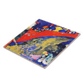 Kandinsky - Rode Muur Bestemming   Tegeltje (Zijkant)