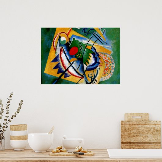 Kandinsky - Rode Ovaal Poster (Keuken)