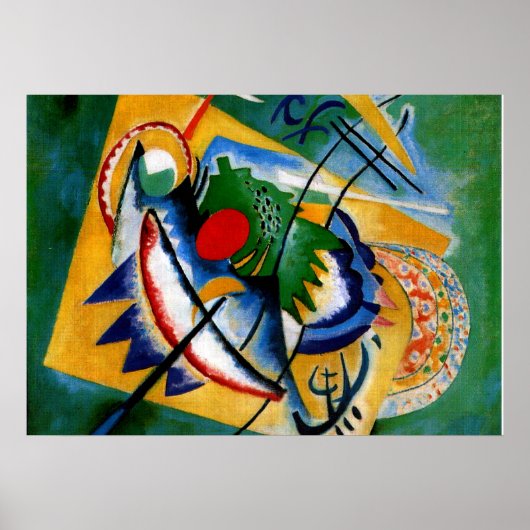 Kandinsky - Rode Ovaal Poster (Voorkant)