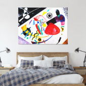KANDINSKY - RODE PLEK II - 1921 - Bauhaus - Canvas Afdruk (Insitu (Slaapkamer))