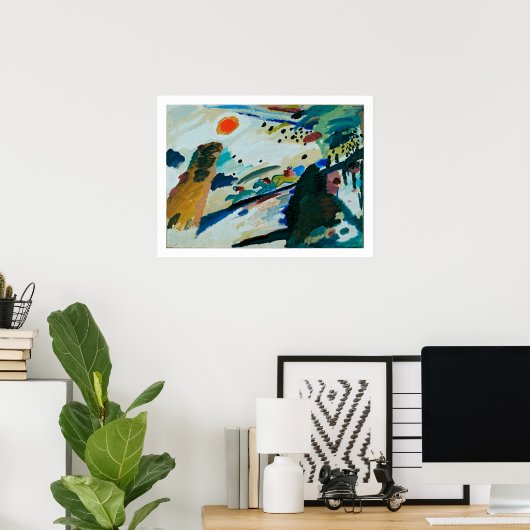 Kandinsky - Romantisch landschap Poster (Thuiskantoor)