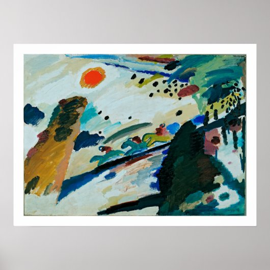 Kandinsky - Romantisch landschap Poster (Voorkant)