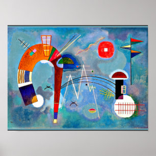 Kandinsky - Ronde en gekleurde, kleurrijke kunst Poster