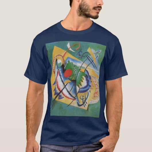 Kandinsky rood ovaal Abstract groen geel blauw T-shirt (Voorkant)