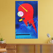 KANDINSKY - ROOD (Rot - Rouge) - 1924 - Bauhaus - Canvas Afdruk (Insitu (Woonkamer))