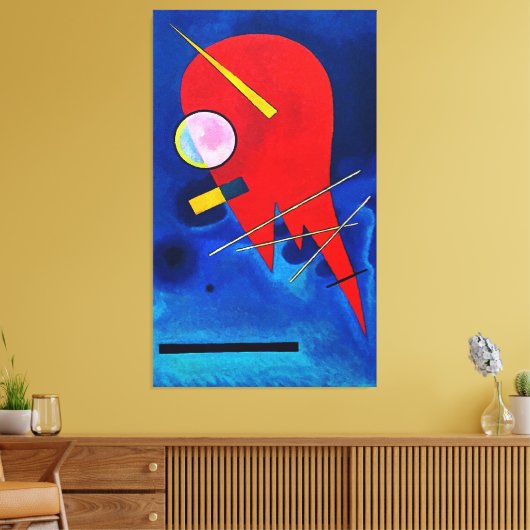 KANDINSKY - ROOD (Rot - Rouge) - 1924 - Bauhaus - Canvas Afdruk (Insitu (Woonkamer))