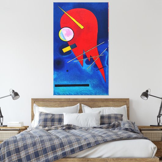KANDINSKY - ROOD (Rot - Rouge) - 1924 - Bauhaus - Canvas Afdruk (Insitu (Slaapkamer))