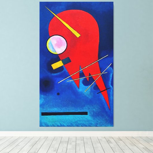 KANDINSKY - ROOD (Rot - Rouge) - 1924 - Bauhaus - Canvas Afdruk (Insitu (Houten vloer))