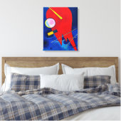 KANDINSKY - ROOD (Rot - Rouge) - 1924 - Bauhaus - Canvas Afdruk (Insitu (Slaapkamer))