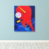 KANDINSKY - ROOD (Rot - Rouge) - 1924 - Bauhaus - Canvas Afdruk (Insitu (Houten vloer))