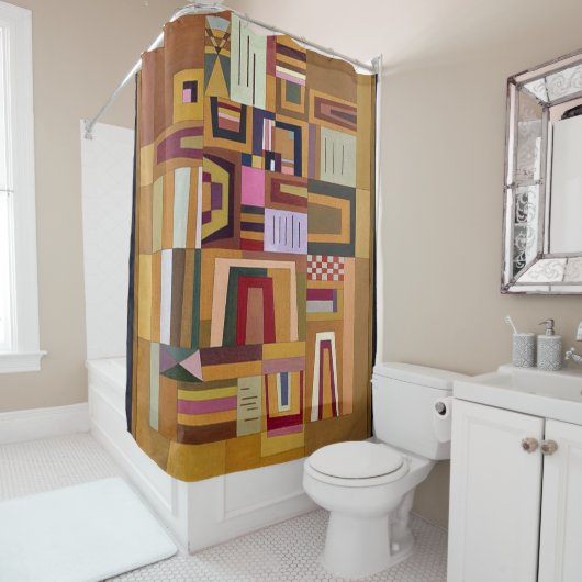 Kandinsky - Roos voor schadeloosstelling Douchegordijn (In situ)