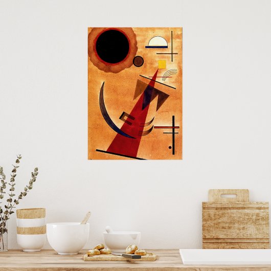 Kandinsky - Rot in Spitzform, 1925 Poster (Keuken)