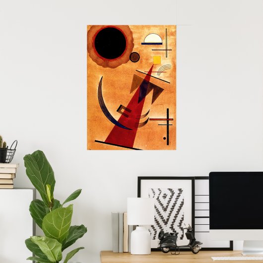 Kandinsky - Rot in Spitzform, 1925 Poster (Thuiskantoor)