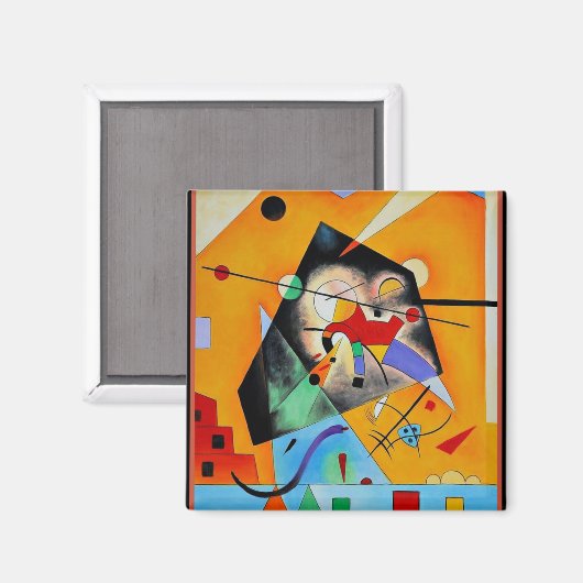 Kandinsky - rustige harmonie, magneet (Voorkant / Achterkant)