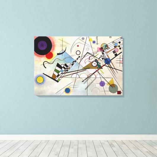 KANDINSKY - Samenstelling VIII 1923 Canvas Afdruk (Insitu (Houten vloer))