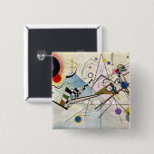 KANDINSKY - Samenstelling VIII 1923 Vierkante Button 5,1 Cm (Voorkant /achterkant)