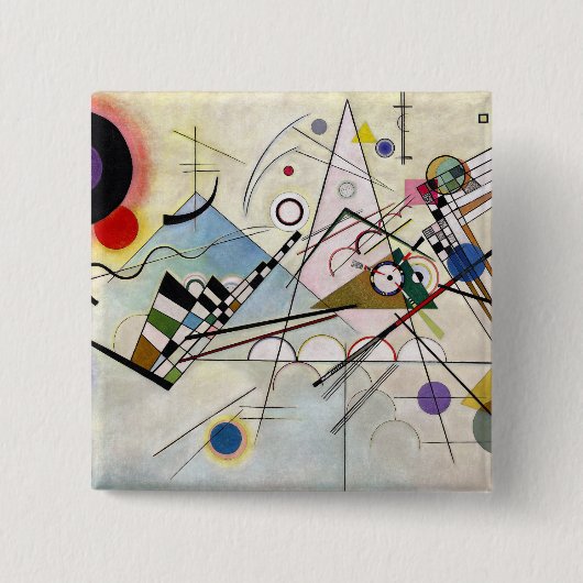 KANDINSKY - Samenstelling VIII 1923 Vierkante Button 5,1 Cm (Voorkant)