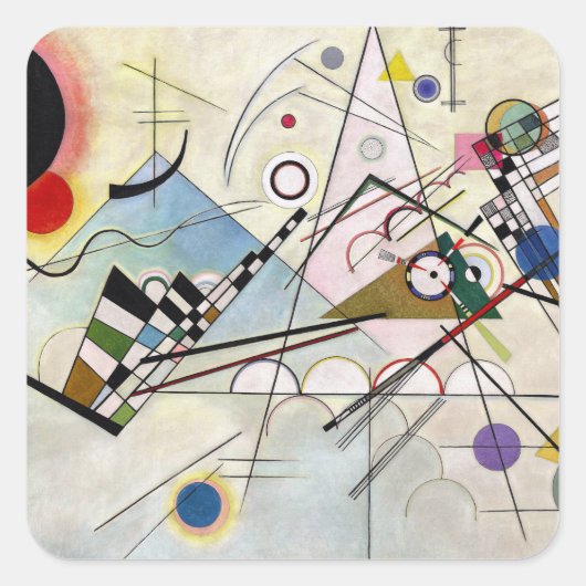 KANDINSKY - Samenstelling VIII 1923 Vierkante Sticker (Voorkant)