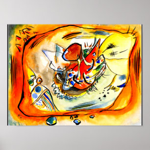 Kandinsky - Schets voor een Schilderij, Oranje Ran Poster
