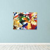 Kandinsky - Schilderen met Groen Centrum Canvas Afdruk (Insitu (Houten vloer))