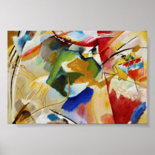 Kandinsky, schilderen met Groen Centrum, Moderne K Poster