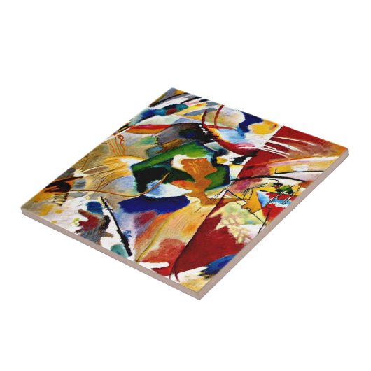 Kandinsky - Schilderen met Groen Centrum Tegeltje (Zijkant)