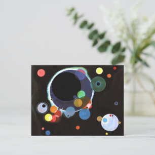 Kandinsky schilderij, diverse cirkels briefkaart