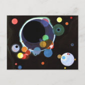 Kandinsky schilderij, diverse cirkels briefkaart (Voorkant)