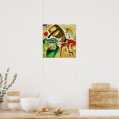 Kandinsky - Schilderij met een Zwarte Boog, Poster (Keuken)