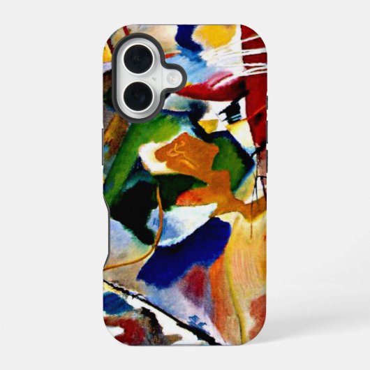 Kandinsky - Schilderij met groen centrum iPhone 16 Hoesje (Achterkant)