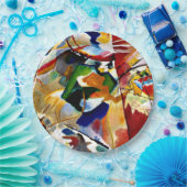 Kandinsky - Schilderij met groene centrum Papieren Bordje (Feest)