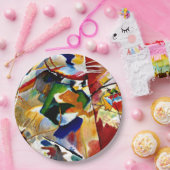 Kandinsky - Schilderij met groene centrum Papieren Bordje (Feest)